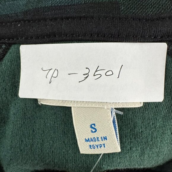 J. Crew Double Knit Half Zip Pullover Men Small In Print Green Plaid NWT TP-3501 - Picture 2 of 11